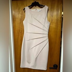 Calvin Klein Blush Sleeveless Midi Dress